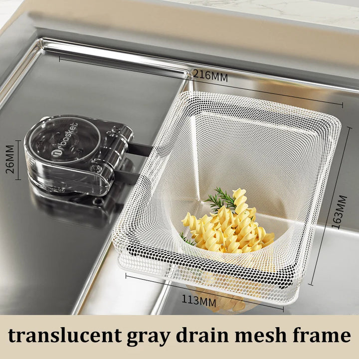 Suction Cup Kitchen Sink Drain Net Rack – Leftover Filter Basket & Waste Strainer for Dishwashing Pool