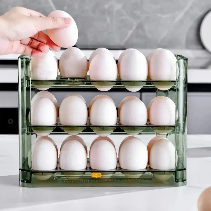 Refrigerator Door Egg Storage Box Reversible Organizer Tray