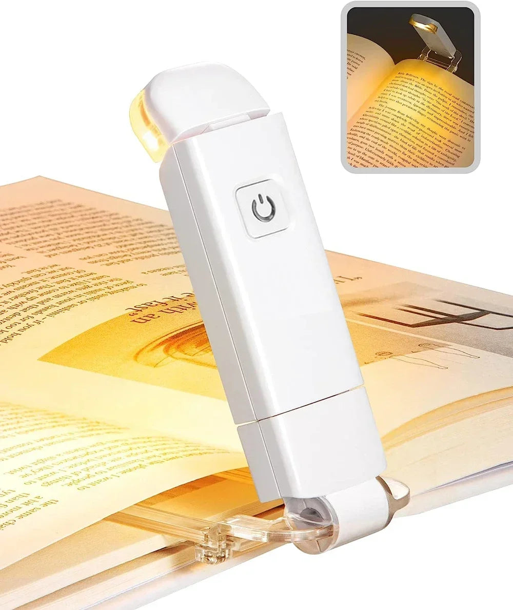 Reading Light, USB Rechargeable Book Light for Reading At Night in Bed,LED Clip on Portable Bookmark Light for Reading in Bed