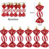 6pcs Christmas Lollipop Candy Cane Pendant Xmas Tree Hanging Ball Ornaments Christmas Decorations for Home 2024 New Year Gift