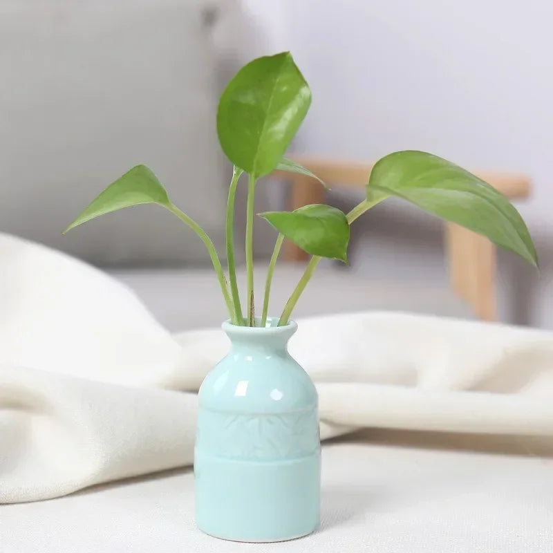 1PC Mini Modern Flower Vase Home Flower Arrangement Living Room Origami Ceramic Plastic Nordic Style Home Decor Ornament