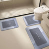 3-Piece Anti-Slip Bathroom Mat Set – Quick-Dry EVA U-Shaped Toilet Mat & Floor Mats for Bathroom, Kitchen & Living Room
