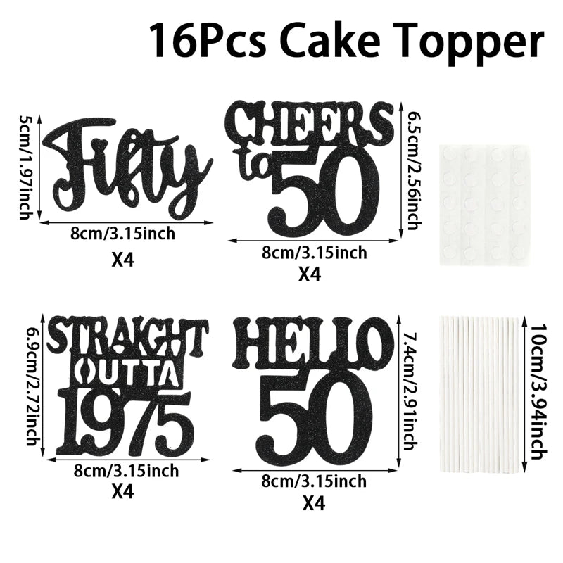 Happy Birthday 40 50 60 Latex Balloons for Adult Birthday Party Decoration 40th 50th 60th Confetti Balloon Anniversary Supplies