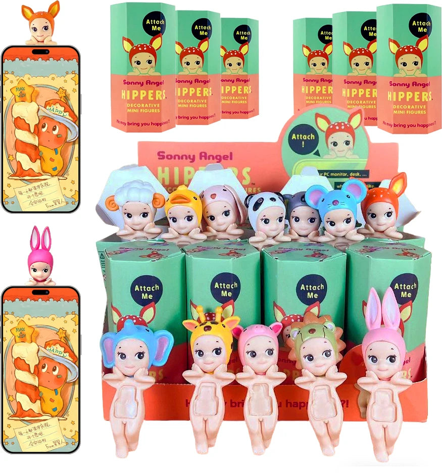 En Stock Sunny Angel Blind Box Hippers Anime Series figuras modo muñeca llavero decoración del teléfono móvil estatuilla regalo