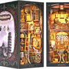 DIY Book Nook Kit, DIY Dollhouse Booknook Bookshelf Insert Decor Alley Book Nook Kits for Adults,Bookends Model - Wander Library