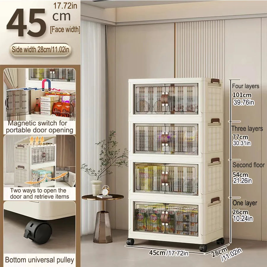 Large Capacity Foldable Storage Cabinet – Dustproof Wardrobe Closet Organizer with Easy Installation