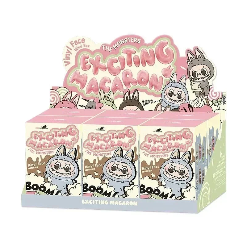 POP MART LABUBU THE MONSTERS - Exciting Macaron Vinyl Face Surprise Mystery Box Blind Box Toys Kawaii Anime Action Figure Caixa