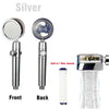 Handheld 360 Degrees Rotation Turbo Fan Shower Head High Pressure Water Saving Spray Showerhead Filters Bathroom Accessories