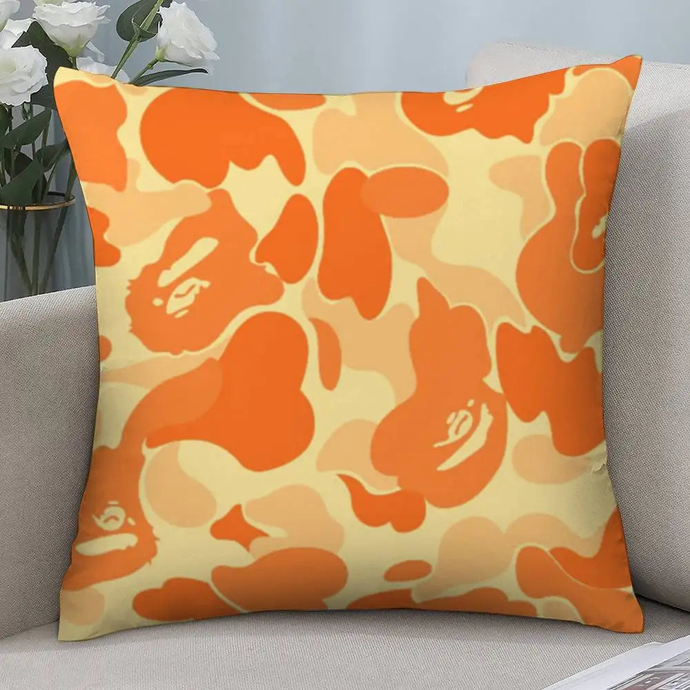 Luxury B-Bapes Pillow Case Short plush Double-sided Print Square Throw Pillow Covers Sofa Home Cushion Decor