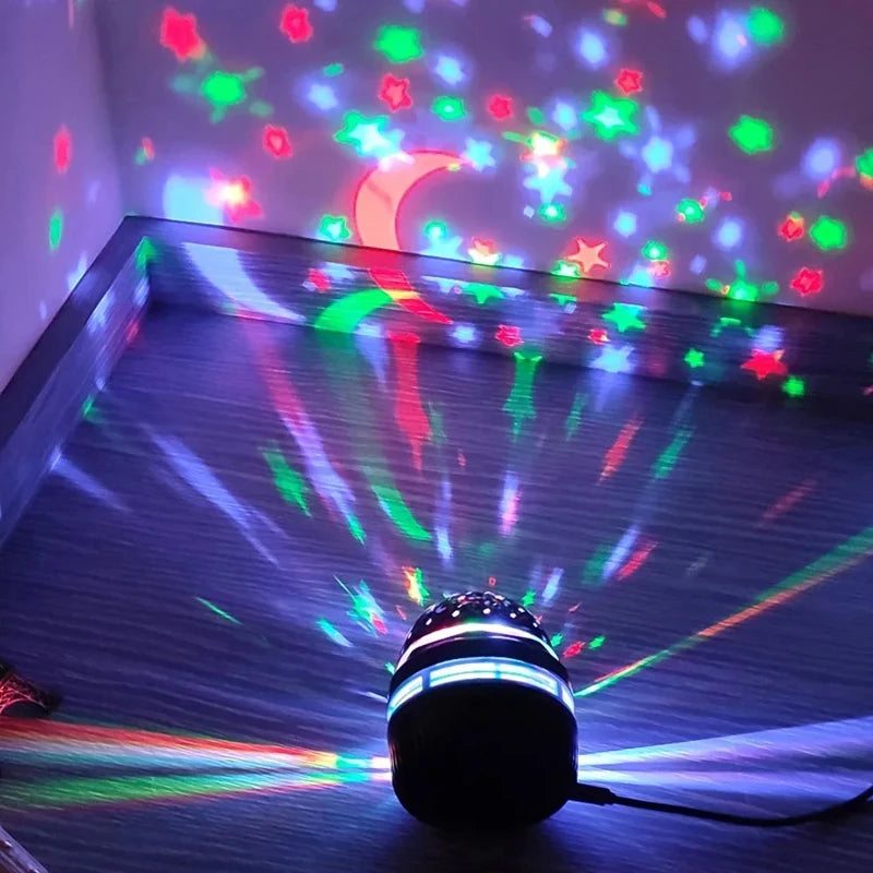 Starry Sky LED Mini Disco Ball Night Light Projector USB Galaxy Creative Romantic Crystal Decor Bedroom for Home Bar Child Gift