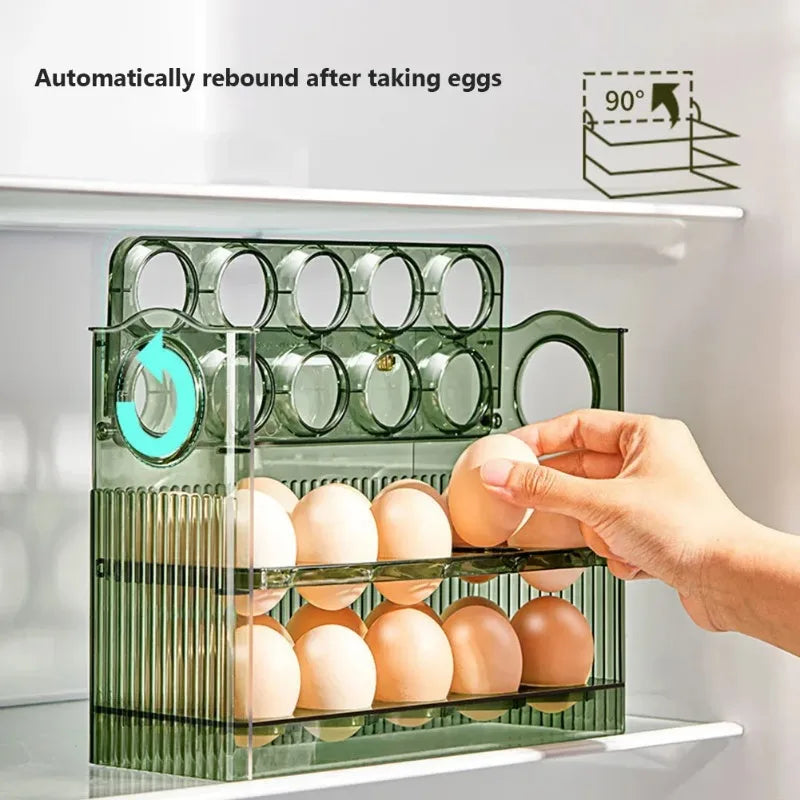 Refrigerator Door Egg Storage Box Reversible Organizer Tray