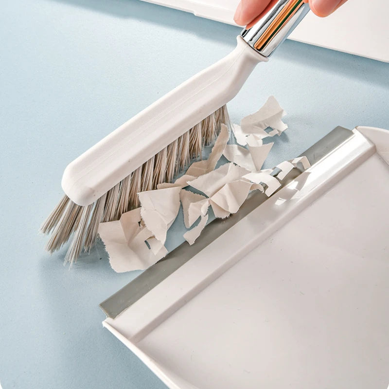 1 Set of Desktop Broom Set, Compact Broom, Suitable for Household Durable Plastic Shovel Brushes, Easy To Store and Use