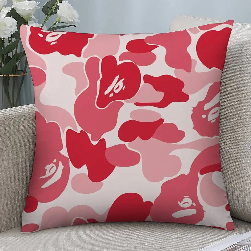 Luxury B-Bapes Pillow Case Short plush Double-sided Print Square Throw Pillow Covers Sofa Home Cushion Decor