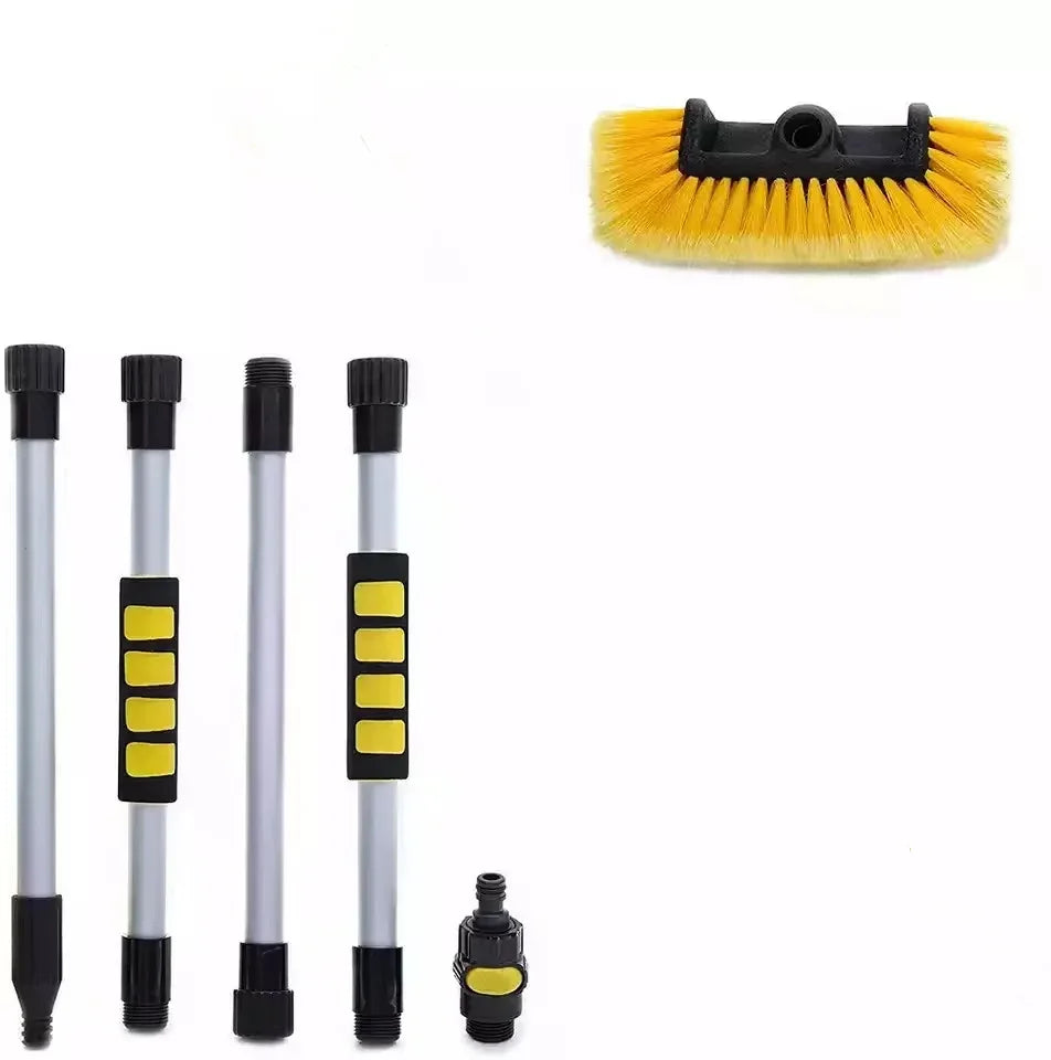 Soft Bristle Car & Truck Wash Brush with Pole – Ultra-Soft Exterior Cleaning Brush for Car, RV, SUV & Boat