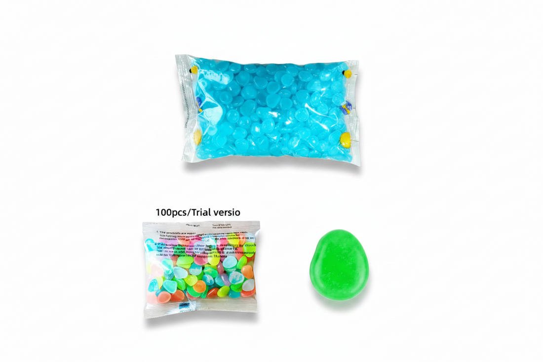 Glow-in-the-Dark Luminous Stones – Decorative Pebbles for Garden, Fish Tank & Flower Pot (100/500 Pcs)