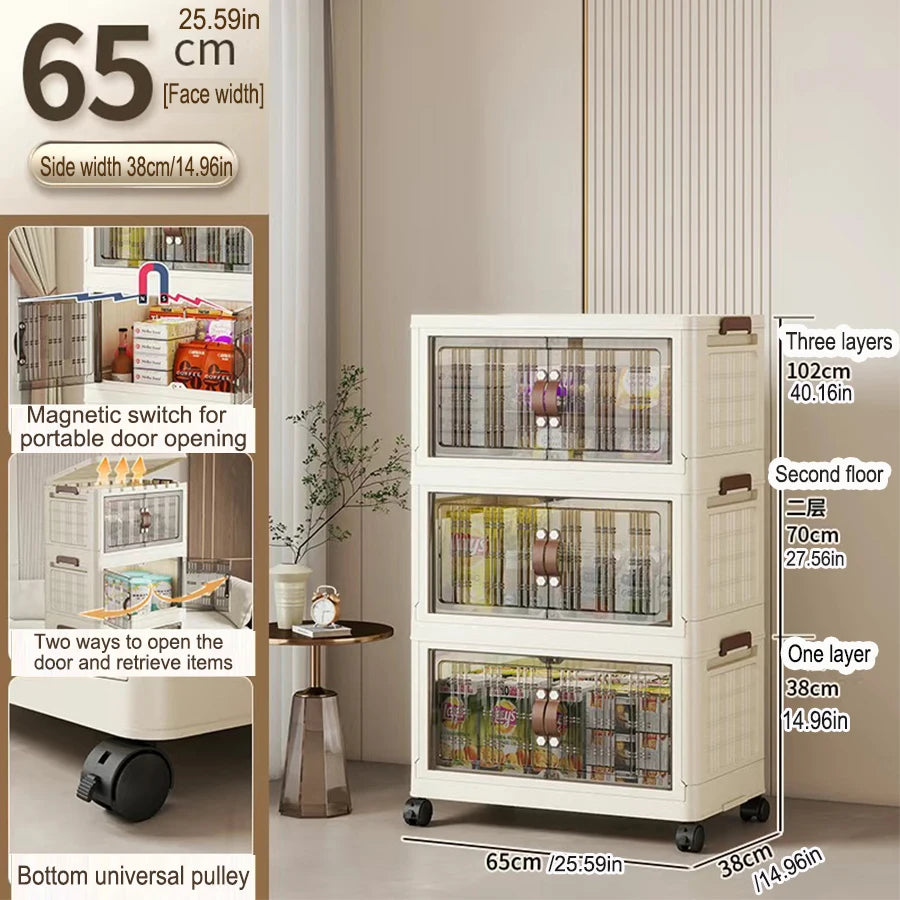 Large Capacity Foldable Storage Cabinet – Dustproof Wardrobe Closet Organizer with Easy Installation