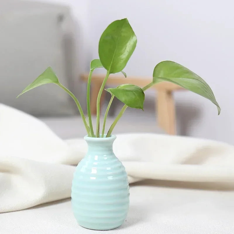1PC Mini Modern Flower Vase Home Flower Arrangement Living Room Origami Ceramic Plastic Nordic Style Home Decor Ornament