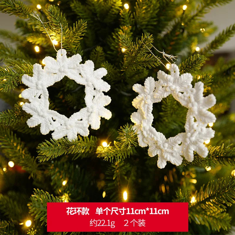 Xmas Tree Pendants Snowflake Angel Deer Hanging Ornaments Christmas Decorations For Home Xmas 2024 Navidad New Year Party
