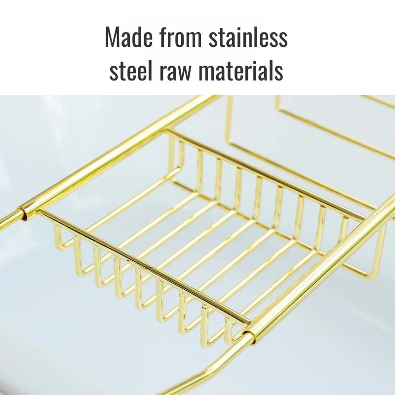 Bathtub Basin Rack Easy To Clean Bathtub Rack Retractable Bathtub Tray Stainless Steel Bathtub Rack Bathroom Accessories