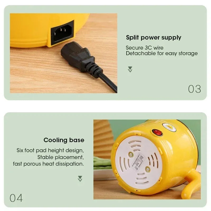 1.8L Portable Electric Hot Pot – Non-Stick Multifunctional Mini Cooker with Auto Shut-Off for Dorm & Home