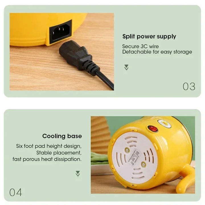 1.8L Portable Electric Hot Pot – Non-Stick Multifunctional Mini Cooker with Auto Shut-Off for Dorm & Home