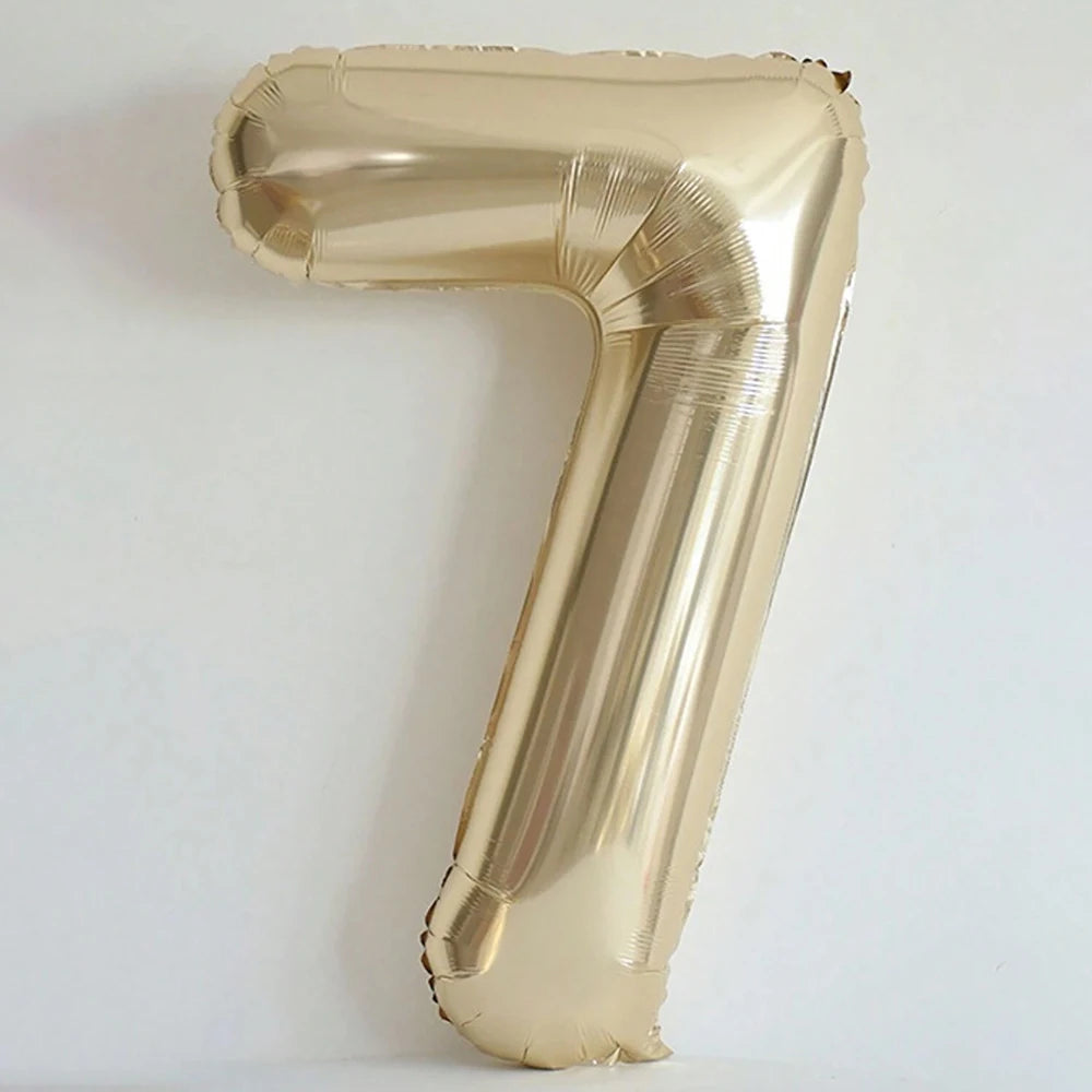 1pc 40inch Platinum Colour Number 0-9 Balloons Helium Balloon Digit Globos Birthday Party Decorations，Anniversary, Graduation