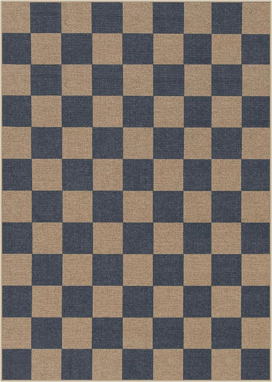 Living Room Carpet Non-slip Dirt-resistant Wear-resistant Floor Mat Black White Checkered Rug Home Decoration Large Size Mats