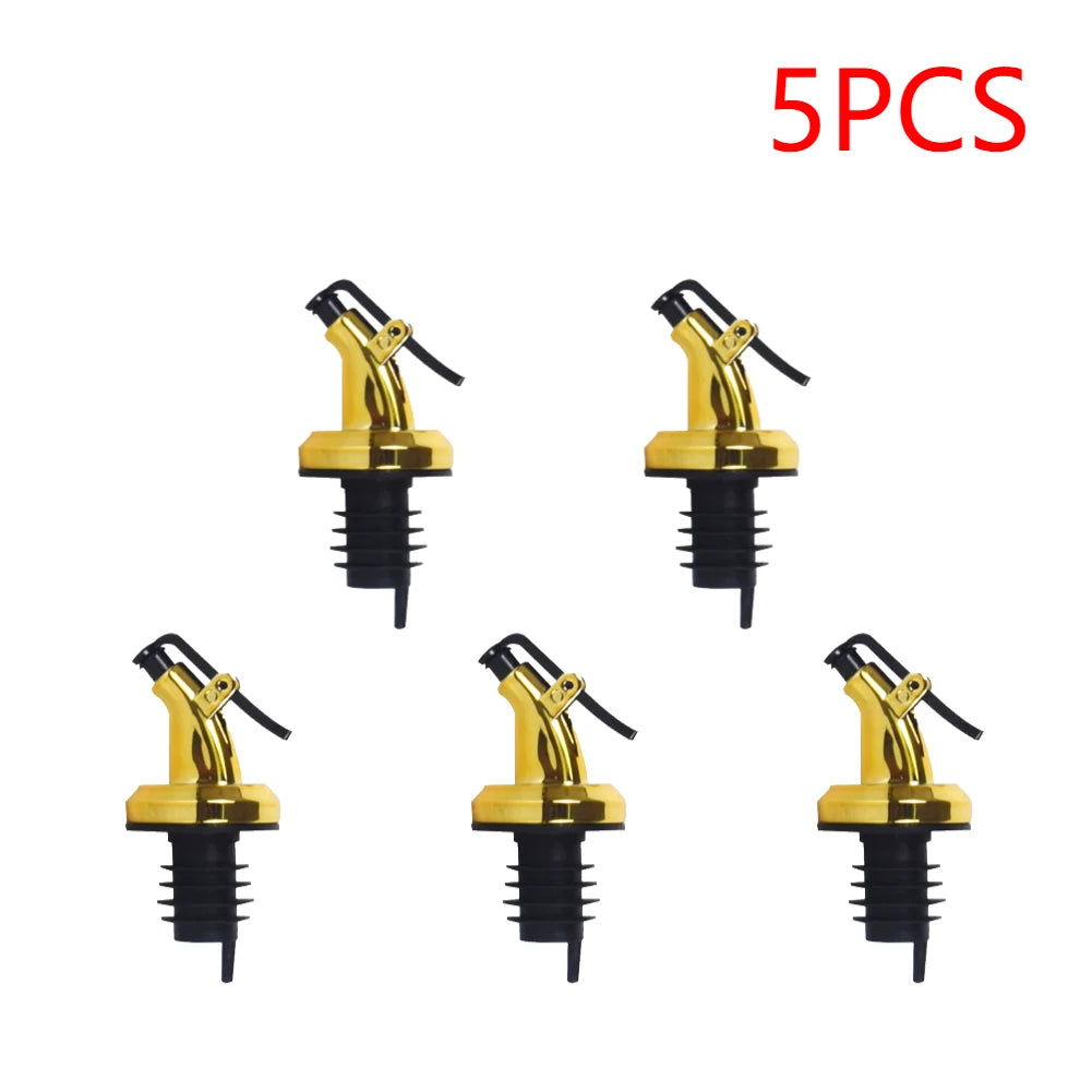 1-10PCS Kitchen Oiler Olive Oil Dispenser Pourer Whisky Liquor Oil Wine Bottle Pourer Cap Spout Stopper Mouth Dispenser