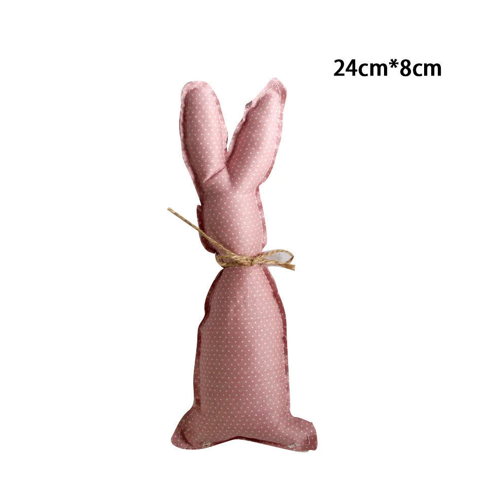 1pack Green Pink Easter Eggs Fabric Rabbits Carrots For Easter Party Hanging Decorations Kids Birthday Party Gifts Supplies