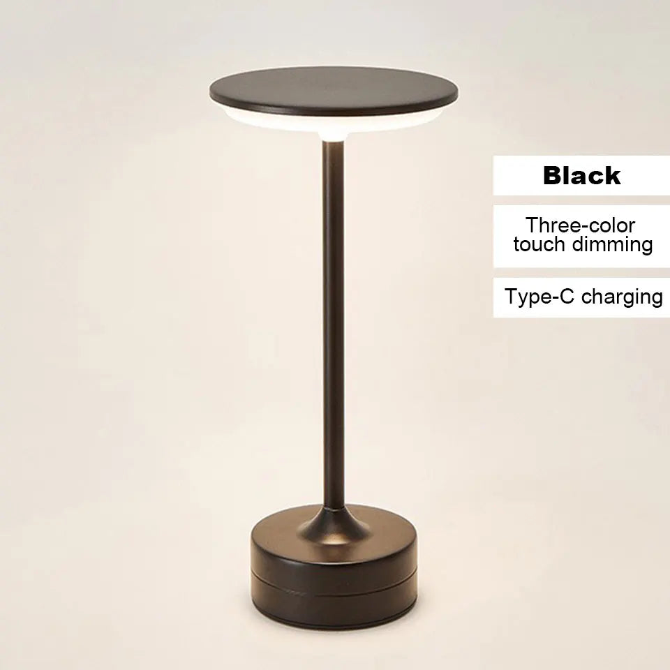 LED Table Lamp Touch Sensor Night Light USB Rechargeable Portable Bedroom Night Light Wireless Reading Lamp Restaurant Hotel Bar