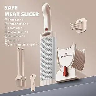 Manual Stainless Steel Meat Cutter & Chopper – Miniature Slicer for Strips, Dices & Slices at Home