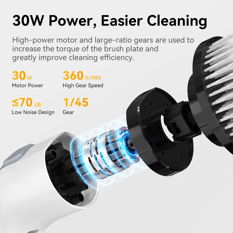 Cordless Electric Spin Cleaning Brush with 7 Attachments for Bathroom & Kitchen