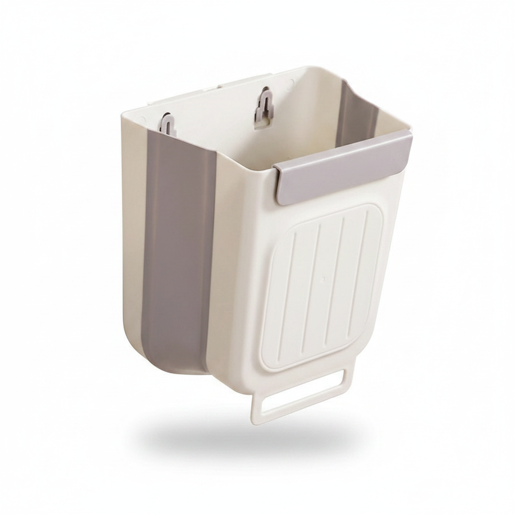 Suspended Foldable Trash Can – Wall-Mounted Kitchen Cabinet Door Waste Bin