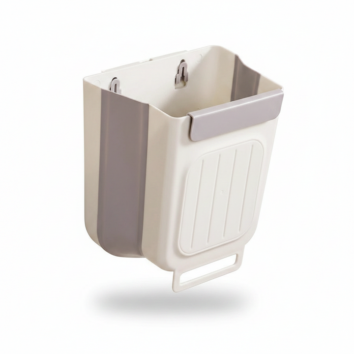 Suspended Foldable Trash Can – Wall-Mounted Kitchen Cabinet Door Waste Bin