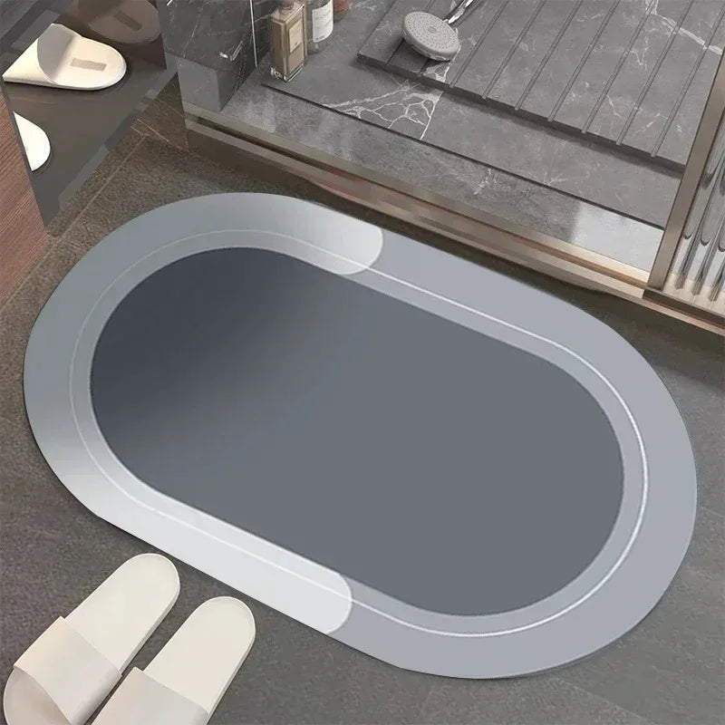 VIKAMA Diatomaceous Earth Bath Rug – Non-Slip Quick Dry Shower Mat for Bathroom Safety