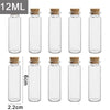 20/10PCS Cork Stopper Glass Bottles DIY Birthday Gift Transparent Empty Message Wishing Bottle Christmas Wedding Party Decor