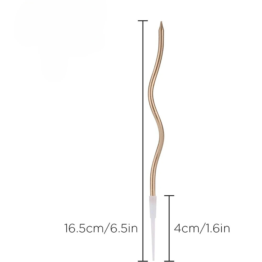 12/48pcs/1case Birthday Candles Spiral Cake Candles Long Thin Cake Candles For Wedding Party And Cake Decoration