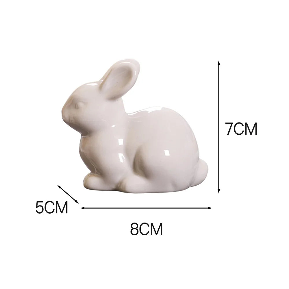 Cute Miniature Bunny Figure Home Decoration Animal Figurine Craft for Children Girls Boys Party Gift Easter Rabbit Decoration