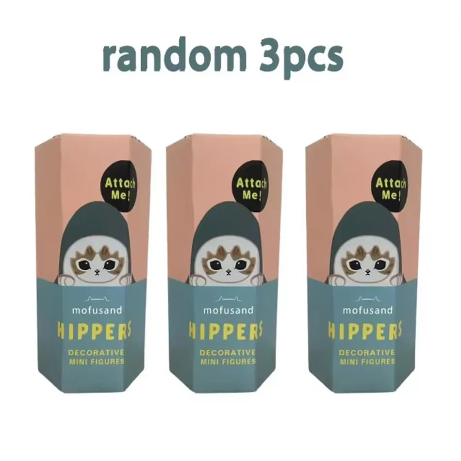 HIPPERS & Fushan Cat Angel Animal Blind Box Series Healing Trendy Doll Car Mobile Phone Ornaments Children's Toys Christmas Gift