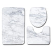 3pcs Marble Pattern Bath Mats Anti Slip Bathroom Mat Set Washable Toilet Seat Lid Cover Pedestal Rug Set Home Decor