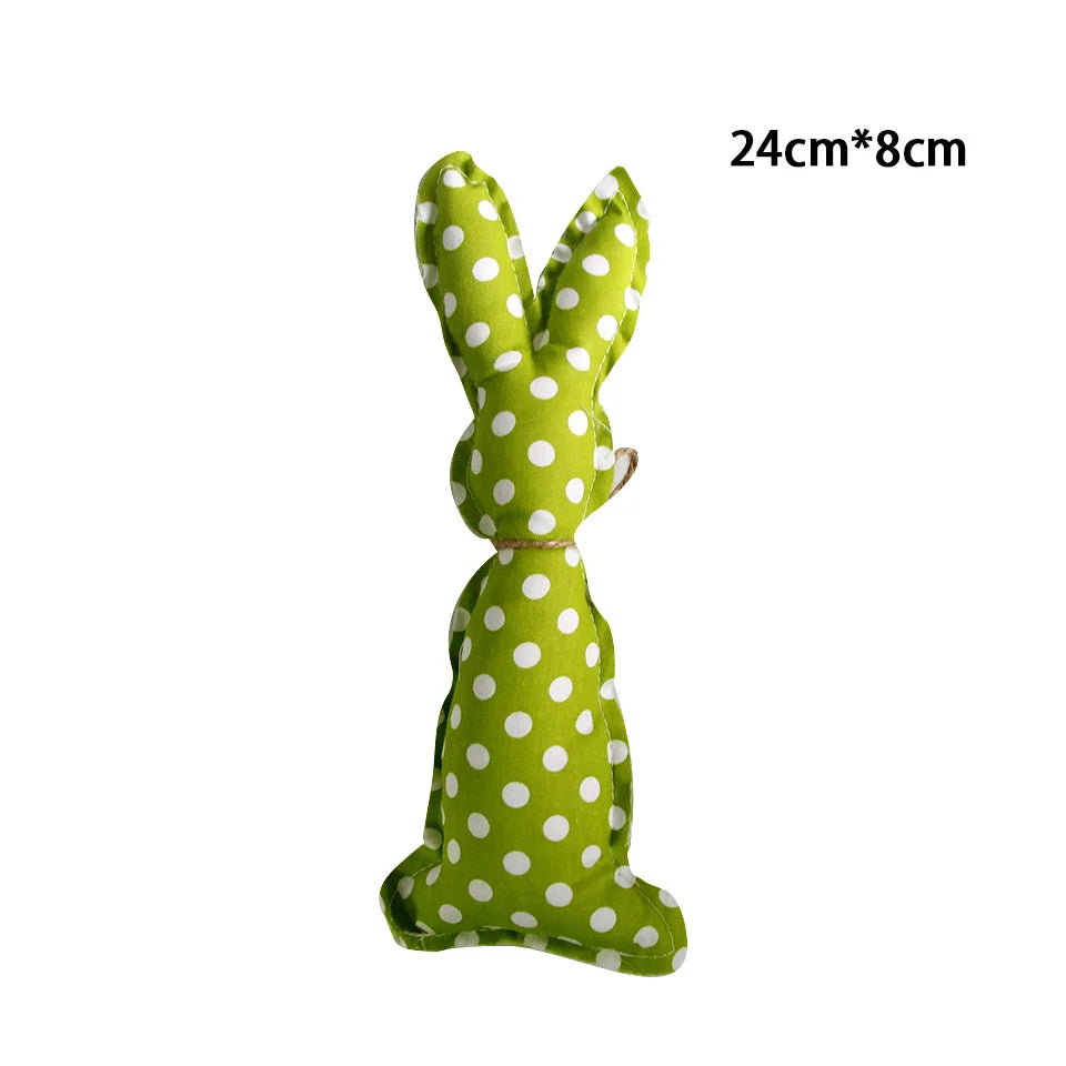 1pack Green Pink Easter Eggs Fabric Rabbits Carrots For Easter Party Hanging Decorations Kids Birthday Party Gifts Supplies