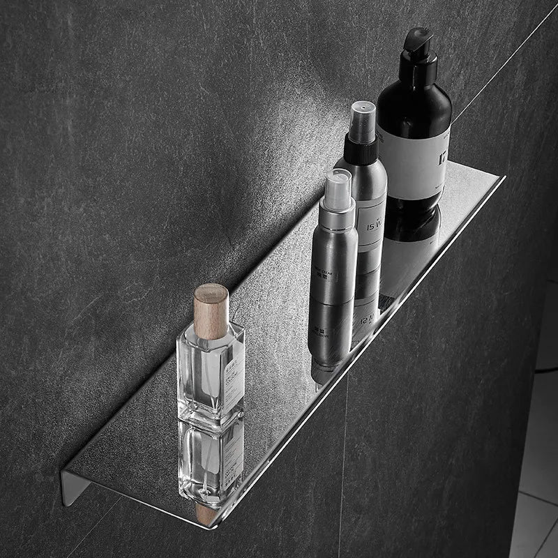 Bathroom Shelf Stainless Steel Chrome Shower Rack Corner Shelf Square Bath Shower Shelf Nail Free Black Storage Organizer Rack
