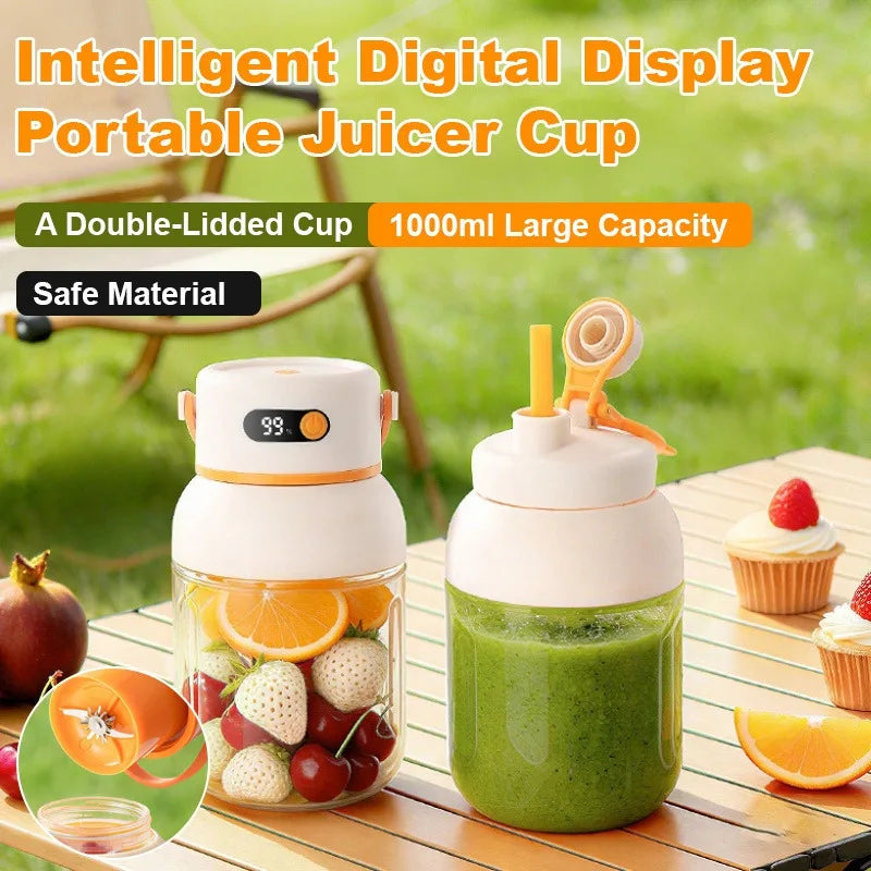 Portable Mini Blender – USB Rechargeable Juicer Cup with Ice Crushing for Home, Travel & Personal Use