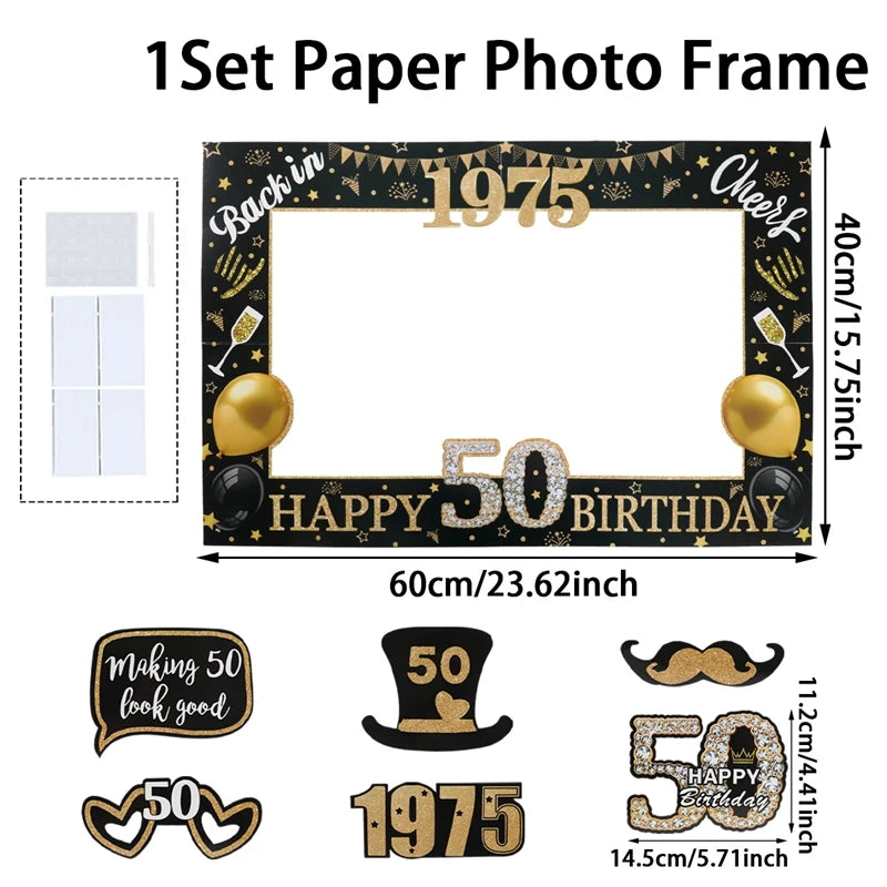 Happy Birthday 40 50 60 Latex Balloons for Adult Birthday Party Decoration 40th 50th 60th Confetti Balloon Anniversary Supplies