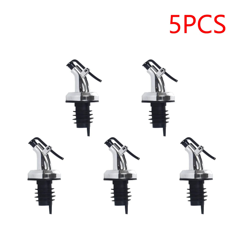 1-10PCS Kitchen Oiler Olive Oil Dispenser Pourer Whisky Liquor Oil Wine Bottle Pourer Cap Spout Stopper Mouth Dispenser