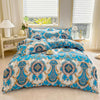 Printed three-piece set, one duvet cover and a pair of pillowcases (unpadded), suitable for bedrooms, hotels