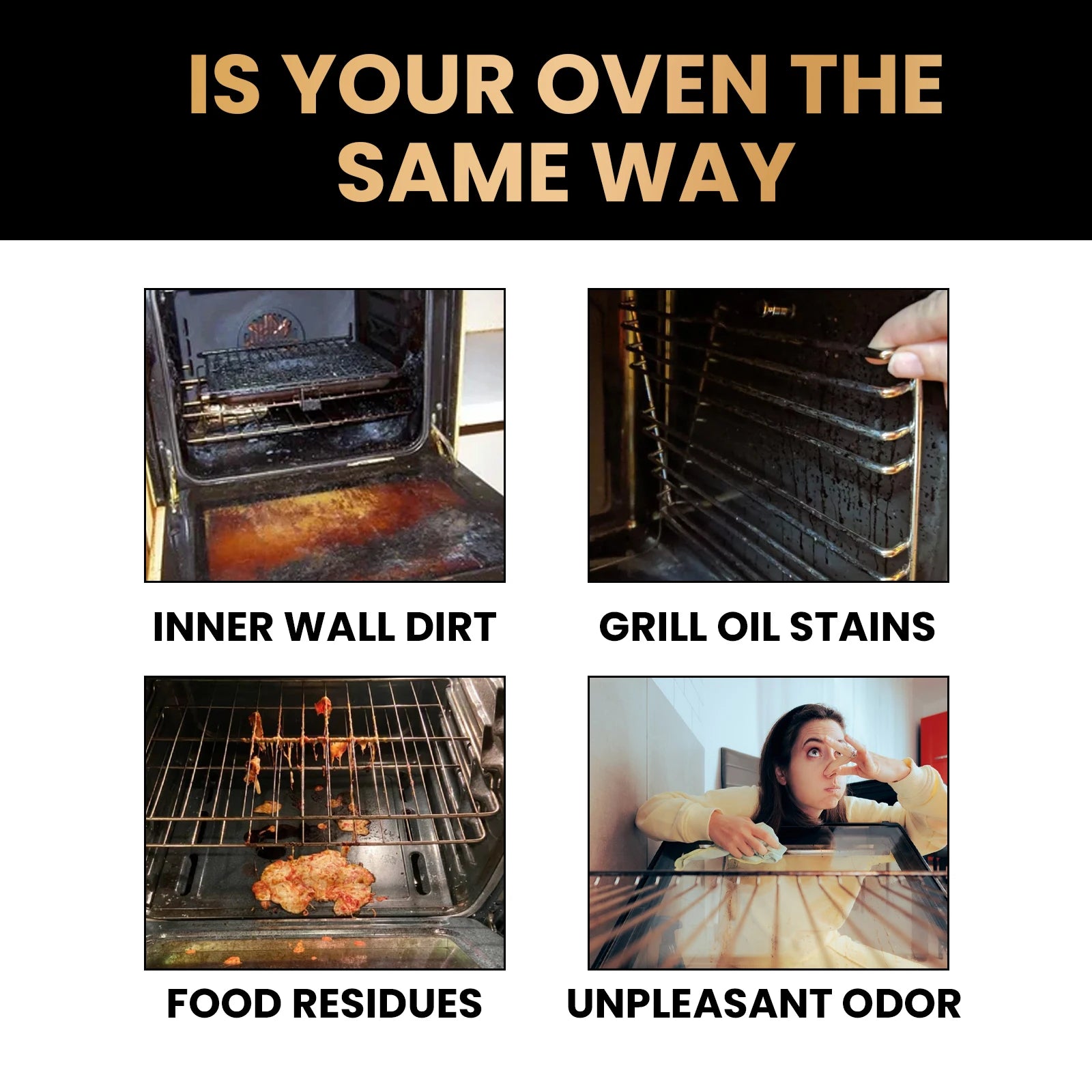 Oven & Grill Cleaning Foam Spray – Strong Kitchen Degreaser for Stove, Oil Stains & Kitchen Appliances (100ml)
