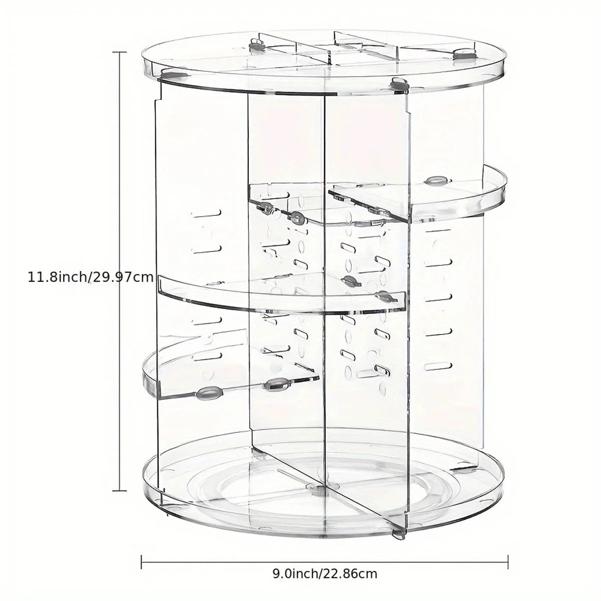 360° Rotating Makeup Organizer for Bathroom Countertop Storage