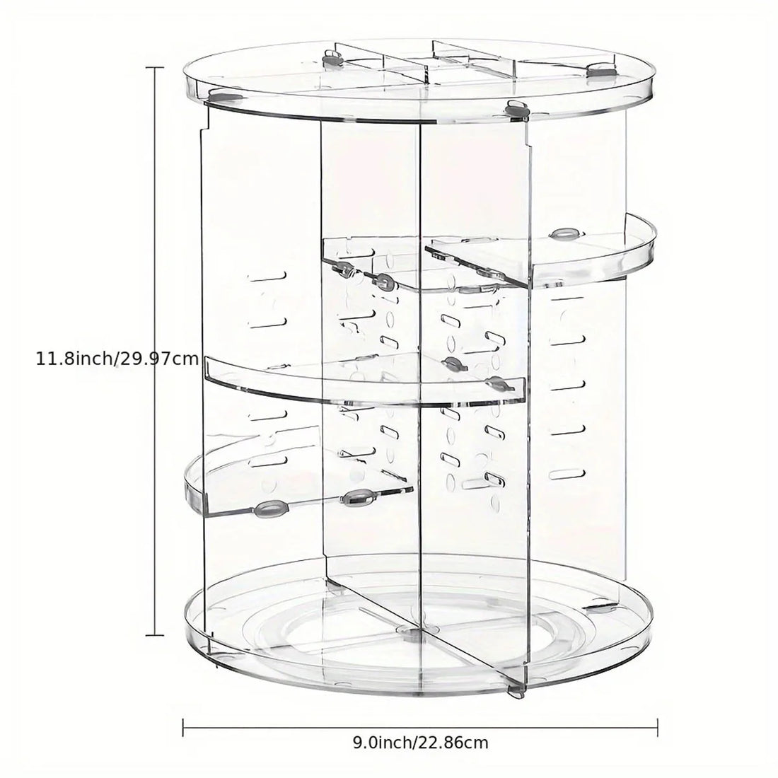 360° Rotating Makeup Organizer for Bathroom Countertop Storage