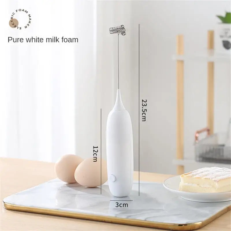 Battery Electric Milk Frother Handheld Egg Beater Coffee Maker Kitchen Drink Foamer Whisk Mixer Coffee Creamers Whisk Frothy